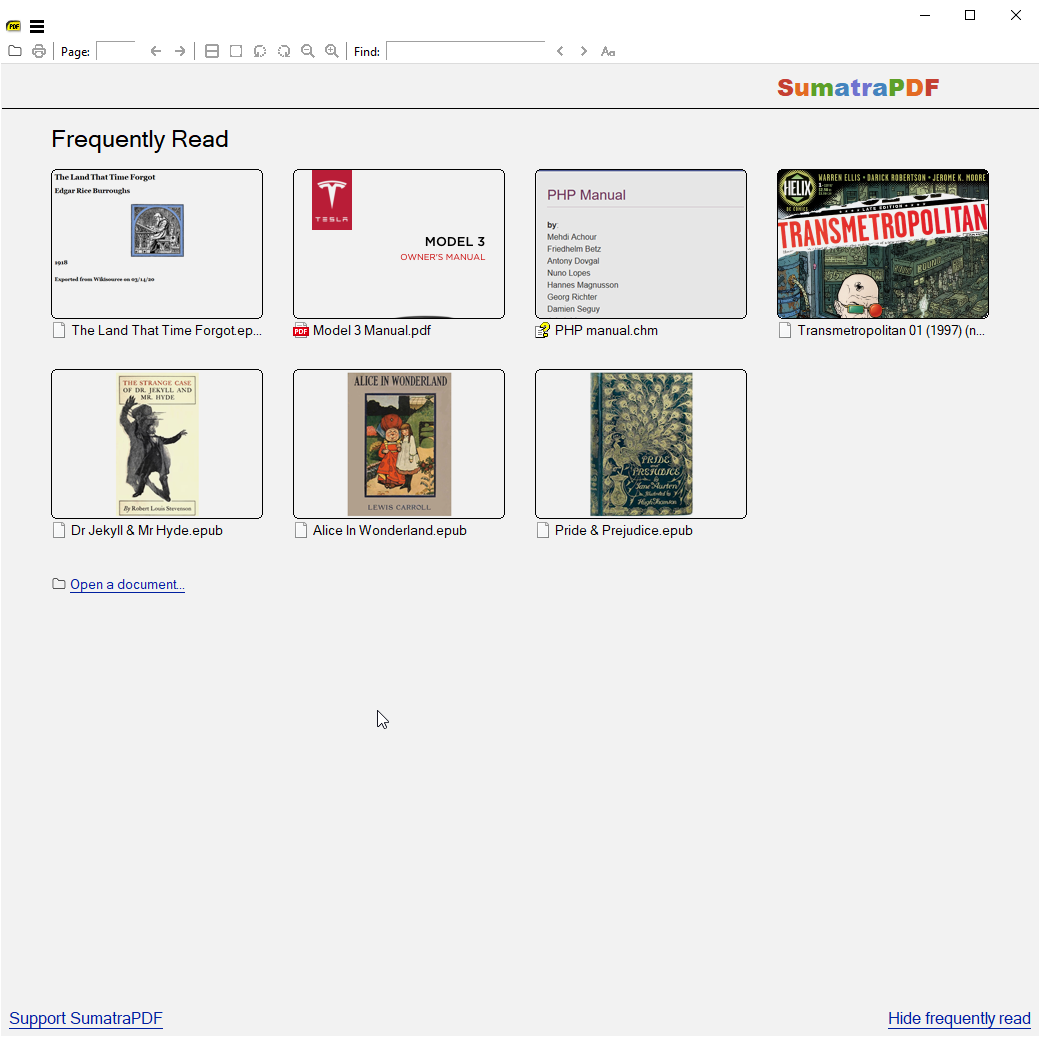 Sumatra PDF screenshot Sumatra PDF screenshot